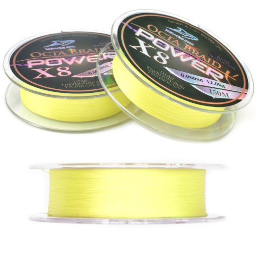 Octa Braid Power X8 Yellow 0,10mm 150m