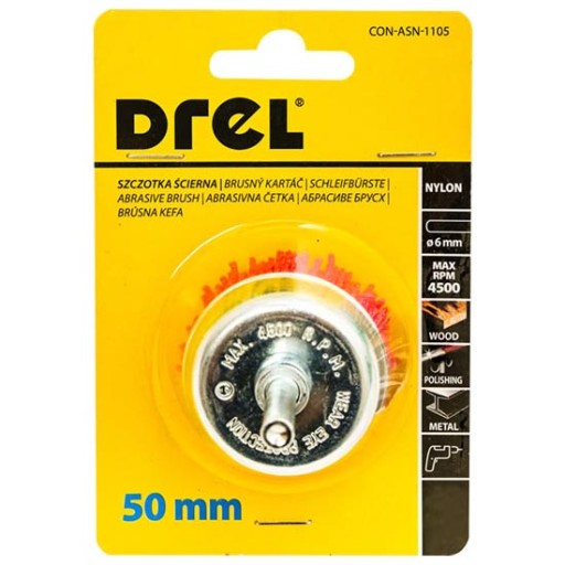 Drel ASN-1105 50mm hlavová kefa so stopkou - nylon