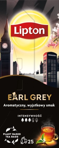 Čaj Earl Grey čierny vo vrecúškach Lipton 25 ks x2
