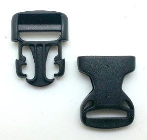 Plastová pracka 20mm Spona 10ks Čierna
