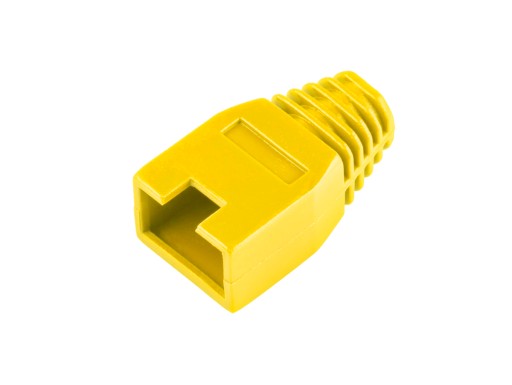 Gumový kryt na zástrčku 8P 8C RJ45, žltý, 50 ks.