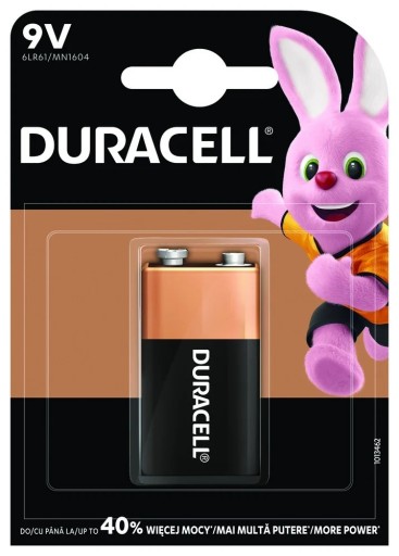 ALKAICKÉ BATÉRIE Duracell 6LR61 9V (R9*) 1 ks.
