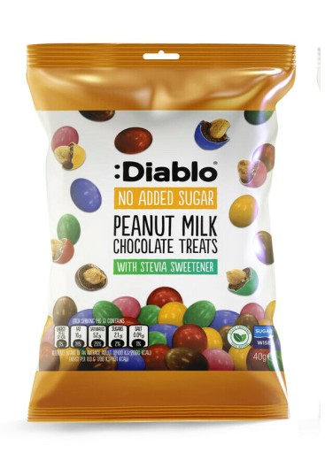 Diablo arašidy v čokoláde bez pridaného cukru MIX
