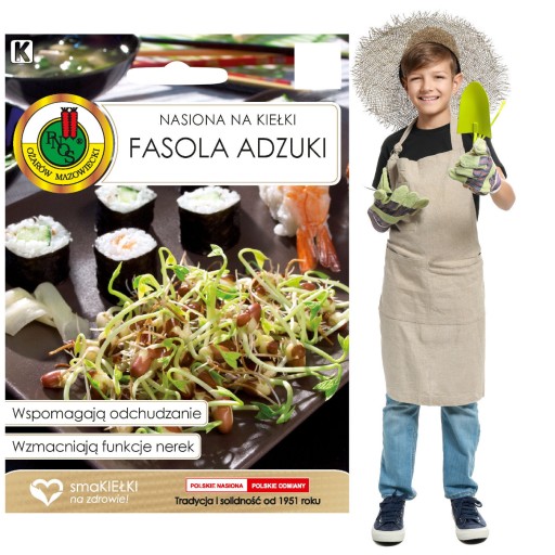 ADZUKI FAZUĽOVÉ SEMIENKY PRE KLÍČKY, BEZ GMO, 20g