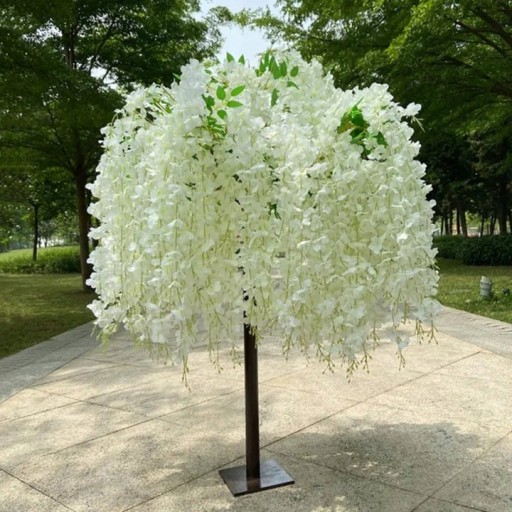 VISTÉRIA ZÁVESNÁ UMELÁ WISTERIA PREDNÁŠKA UMELÉ KVETY LIST XXL 105cm