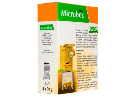 Bros Microbec na latríny a suché WC 4x30g