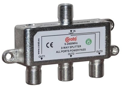 Splitter 1/3 RTV SAT TV Anténny Splitter 2400