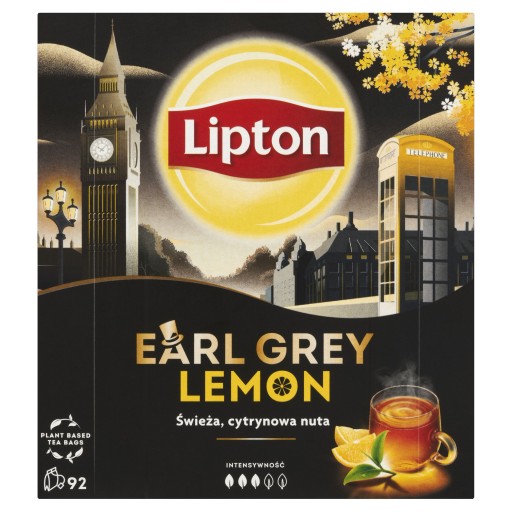 Lipton EARL GREY LEMON čierny expresný čaj 92 sáčkov 184g
