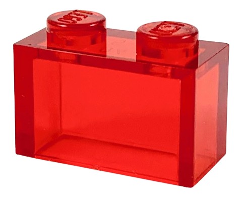 LEGO Brick 1x2 Trans Red 3065 6244905 - 2 ks