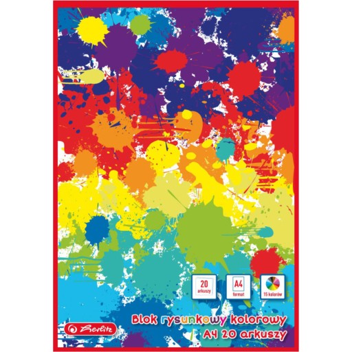 Herlitz podložka na kreslenie A4, farebná, 20k, 80g
