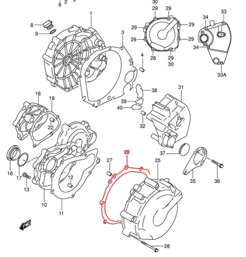 Tesnenie alternátora Suzuki GSXR 600 750 1000