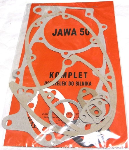 Sada tesnení motora Jawa 50/Jawka. lepenkový materiál vyrobený v Poľsku