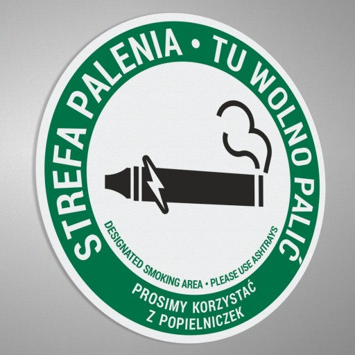 Fajčiarska zóna - nálepka 20x20
