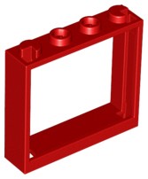 LEGO 60594 RÁM NA OKENNÉ OKNO 1x4x3 červené NOVINKA (2g)