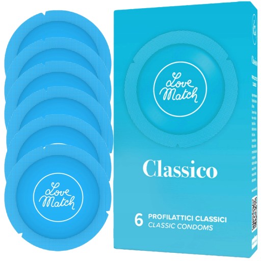 Kondómy Classico, hladké, klasické, priehľadné, 6 kusov v balení