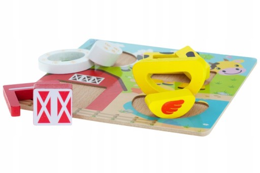 DREVENÉ BLOKY PUZZLE ZVIERATÁ FARMA
