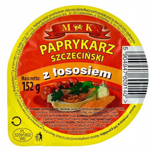 MK Paprykarz Szczeciński s lososom 152 g