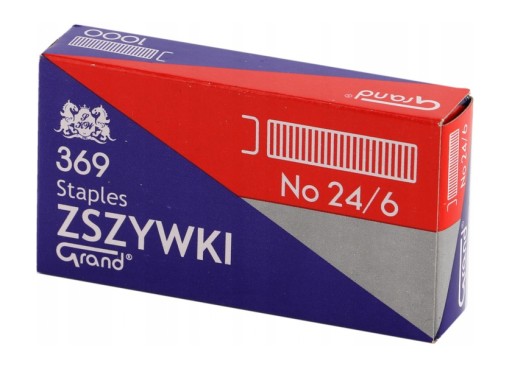 Kancelárske sponky 1000 kusov 24/6 Grand