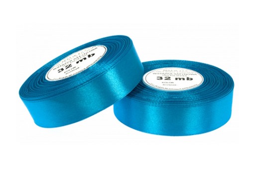 Saténová stuha 32m x 6mm tyrkysová 8094
