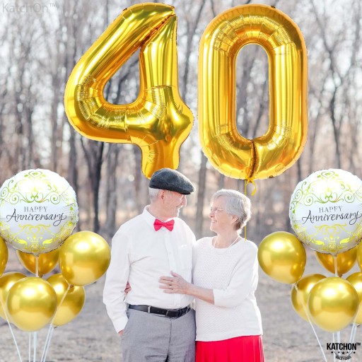 Fóliový balón číslo 40 narodeniny štyridsať BIG dekorácie HEL 100cm