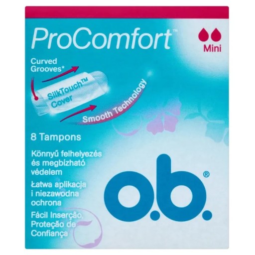 O.B. PROCOMFORT Účinné MINI tampóny, 8 kusov