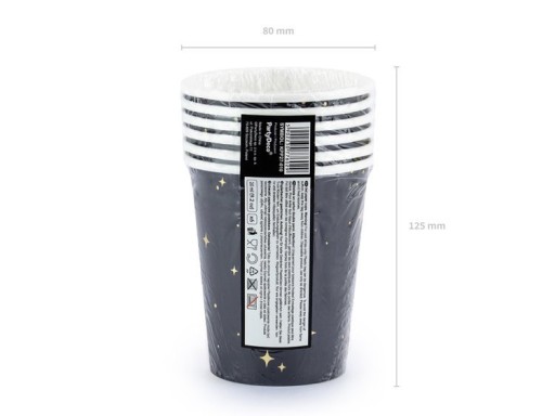 NARODENINOVÉ HRNČEKY na ČIERNE NARODENINY 260ml 6ks
