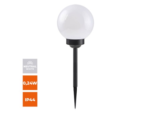 Solárne LED záhradné guľové svietidlo IP44 15cm
