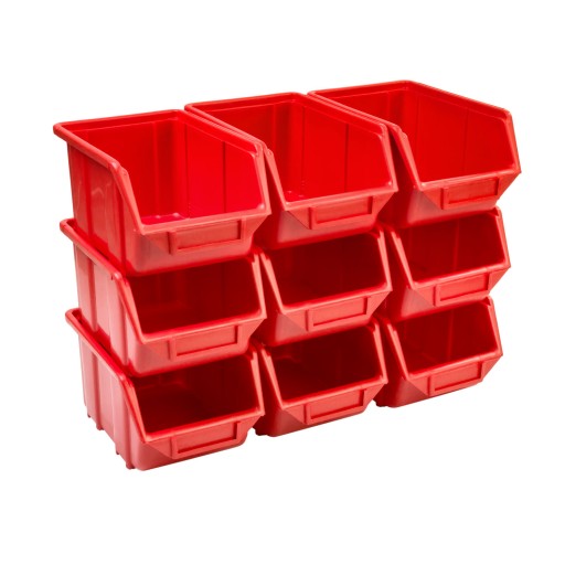 Organizér kontajnerov na odpadky červený 245x160x126