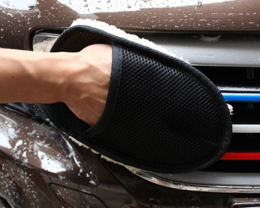 RUKAVICE NA UMÝVANIE A LEŠTENIE AUTOMOBILOV, VLNA NEŠKRABÚCA