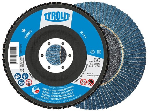 KOTOUČOVÉ KLAPKY KOTOUČ BRÚSNY TYROLIT 34318365 BASIC 115 P60