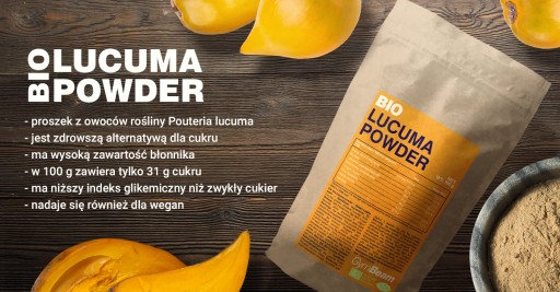 BIO LUCUMA NÁHRADKA PRÁŠKOVÉHO CUKRU GymBeam 100 g