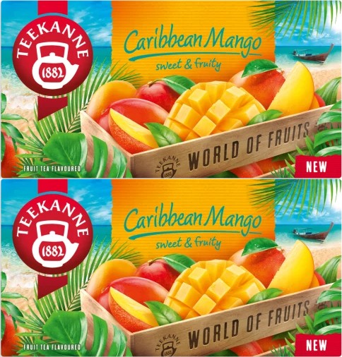 Teekanne World of Fruits Caribbean Mango ovocný čaj 20ks x2