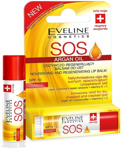 Ochranný rúž Eveline SOS Argan Exotic Mango