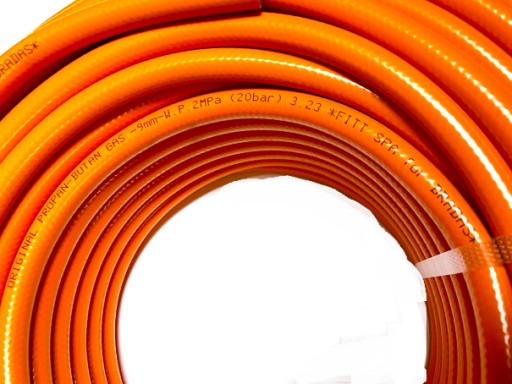 Hadica na plynové potrubie na propán-butánový varič 20bar 9X2,5mm CERTIFIKÁT BRADAS