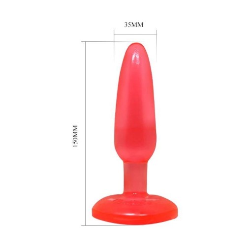 ANÁLNO-VAGINÁLNA GÉLOVÁ ZÁSTRČKA ANÁLNA ČERVENÁ