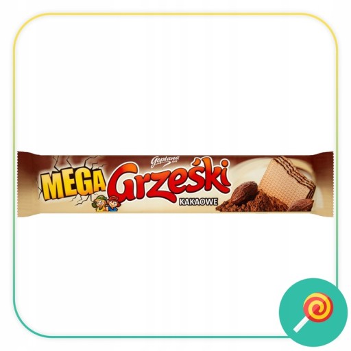 GRZEŚKI MEGA kakaová oblátka bez poťahu 34g - 12 ks