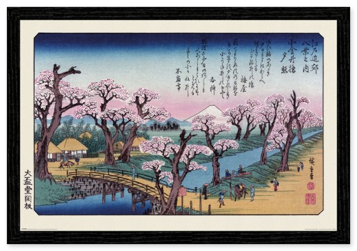 Nástenný plagát Mount Fuji Koganei Bridge 91,5 x 61 cm