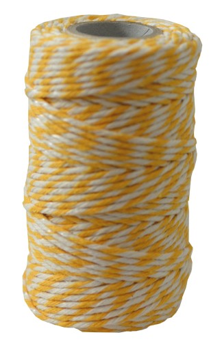 Bavlnené mäsové nite, BIELE A ŽLTÉ, 100 g
