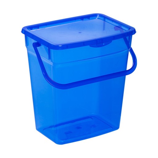 NÁDOBA NA PRÁŠKOVÉ POTRAVINOVÉ BLOKY VEDRO 6L MODRÁ