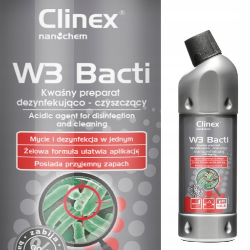 CLINEX W3 BACTI 1L dezinfekcia, čistenie WC, WC