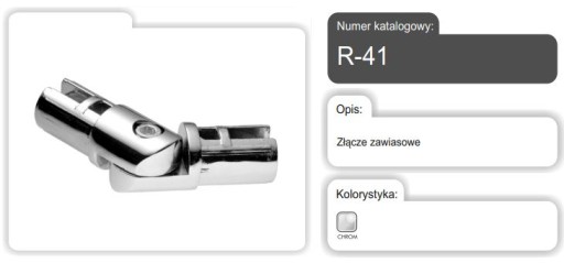 KONEKTOR SPOJOVACIEHO POTRUBIA SPOJKY CHROM R-41 FI23MM AMIX