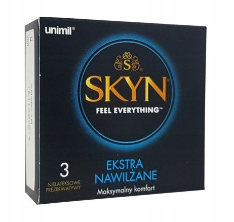 SKYN EXTRA MOISTURIZED kondómy bez latexu, 3 ks