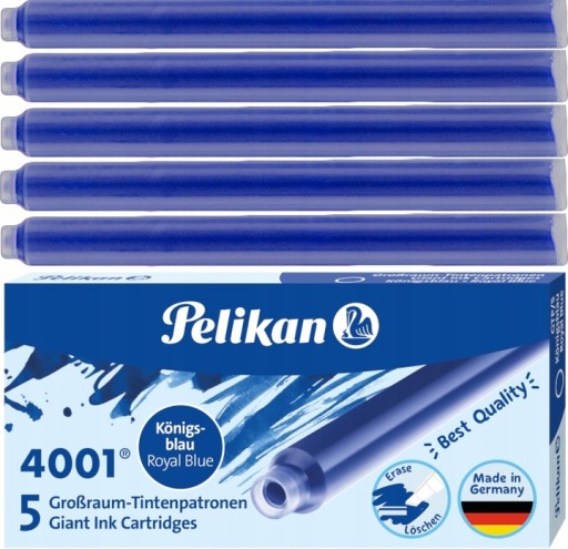 DLHÉ GRP NÁPLNE PELIKAN BLUE 5 ks