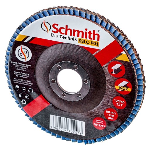 Schmith Zirkónový lamelový brúsny kotúč Ø125 gr. 60 SSLC-02