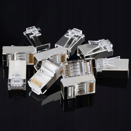 Zástrčky RJ45 - UGREEN 10 ks tienené, kat. 6/5/5e