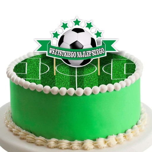 Ozdoba na tortu FUTBALOVÝ topper HAPPY BIRTHDAY
