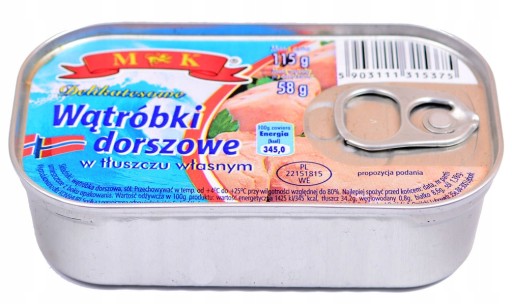 Treska pečeň vo vlastnom tuku Konshurt 0,115 kg