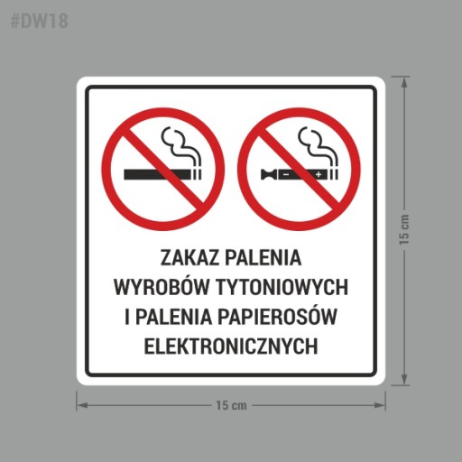 Nálepka - Zákaz fajčenia 15x15
