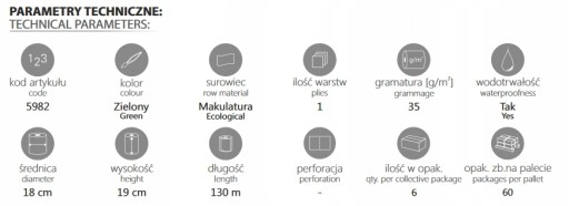Rolka papierovej utierky R130/1 Green 1w Cliver