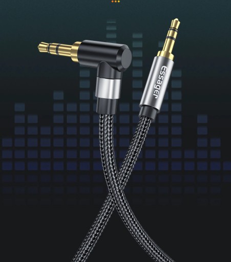 Uhlový AUX AUDIO MINI JACK Kábel 3,5 mm Stereo 1,5 m